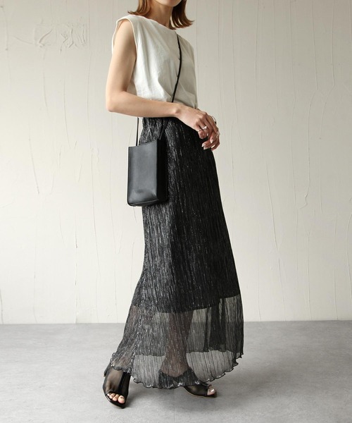 Chillfar（チルファー）の「シアープリーツスカート（スカート・レディース・シルバー/アイボリー・FREE）」の13枚目の写真