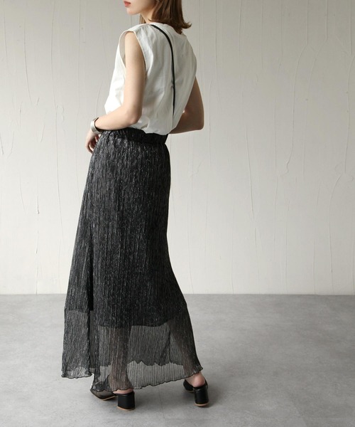 Chillfar（チルファー）の「シアープリーツスカート（スカート・レディース・シルバー/アイボリー・FREE）」の14枚目の写真