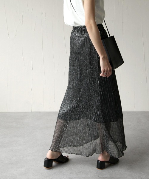 Chillfar（チルファー）の「シアープリーツスカート（スカート・レディース・シルバー/アイボリー・FREE）」の16枚目の写真