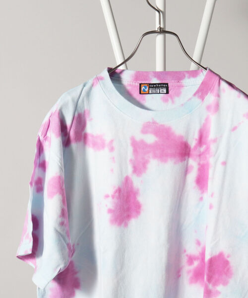 newhattan（ニューハッタン）の「【NEWHATTAN/ニューハッタン】タイダイ染め 半袖Tシャツ(H0005-322)（Tシャツ/カットソー・メンズ・イエロー系その他5/ピンク系その他2/ブルー系その他7・X-LARGE）」の3枚目の写真