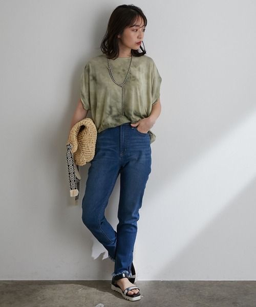 【WEB限定】スリットスキニーパンツ