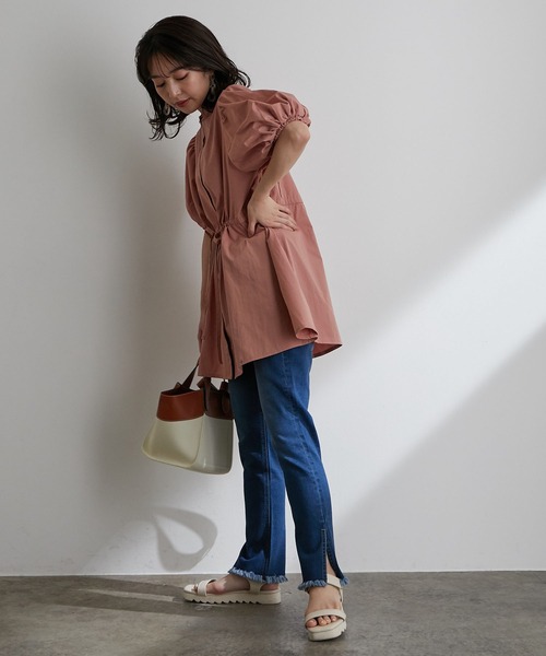 【WEB限定】スリットスキニーパンツ
