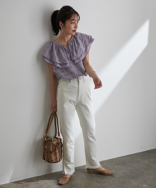 【WEB限定】スリットスキニーパンツ
