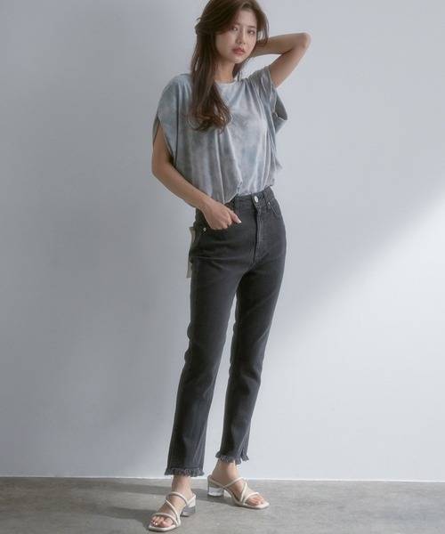 【WEB限定】スリットスキニーパンツ