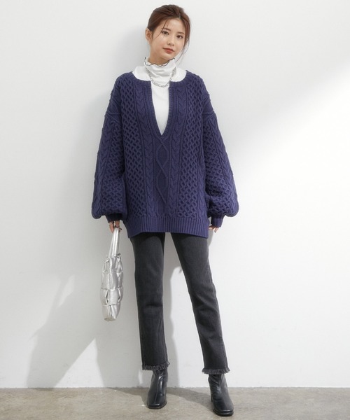 【WEB限定】スリットスキニーパンツ
