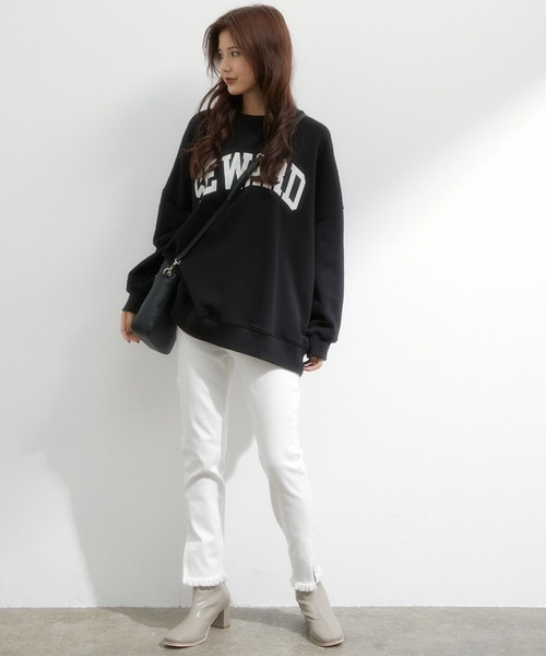 【WEB限定】スリットスキニーパンツ
