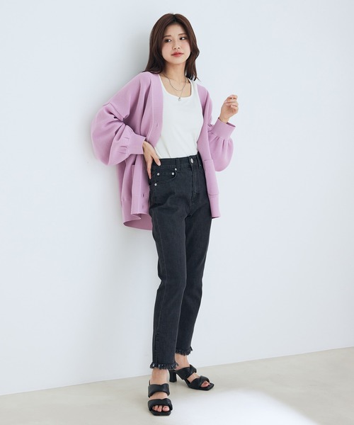 【WEB限定】スリットスキニーパンツ