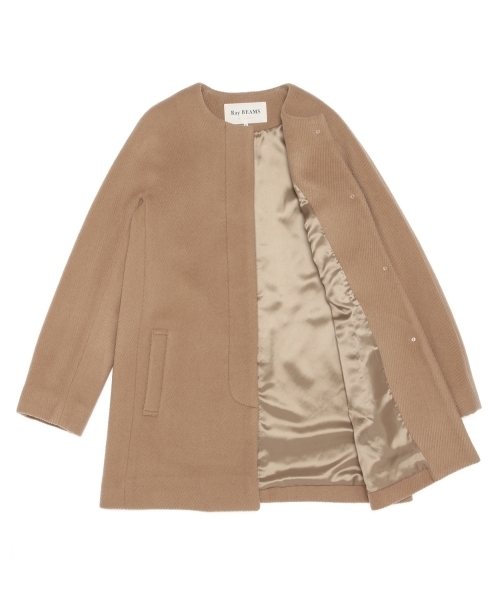 Ray BEAMS(レイビームス)の「Ray BEAMS / ビーバー カルゼ ノーカラーコート(その他アウター・レディース・カーキ/ネイビー・1/0)」の19枚目の写真