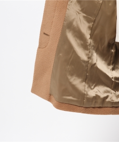 Ray BEAMS(レイビームス)の「Ray BEAMS / ビーバー カルゼ ノーカラーコート(その他アウター・レディース・カーキ/ネイビー・1/0)」の8枚目の写真