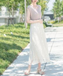 MAJESTIC LEGON | ニットドッキングレースワンピ(ワンピース)