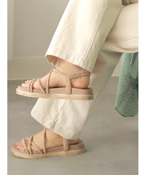 AMAIL（アマイル）の「タイプラットフォームサンダル（サンダル・レディース・ブラック/ブラウン/ベージュ・S/M/L）」の3枚目の写真