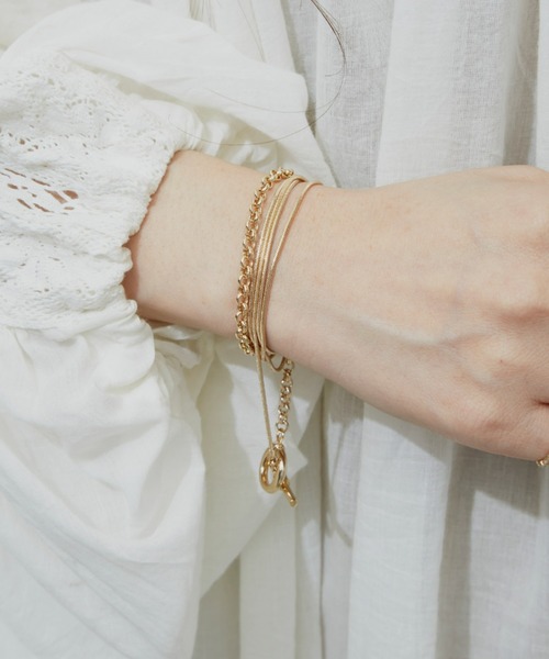 Libra Cue(リブラ キュー)の「マルチwayスネークチェーンネックレス(ネックレス・レディース・シルバー/ゴールド・FREE)」の6枚目の写真