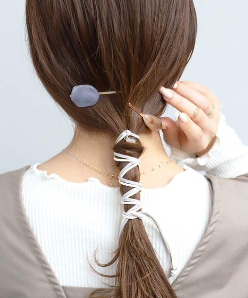 マーブルストーンのカラフルヘアピン 2本セット その他ヘアアクセサリー Anemone アネモネ のファッション