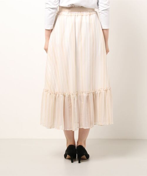 Secret Honey(シークレットハニー)の「マルチストライプロングフレアスカート(スカート・レディース・ブルー/ベージュ・MEDIUM)」の8枚目の写真