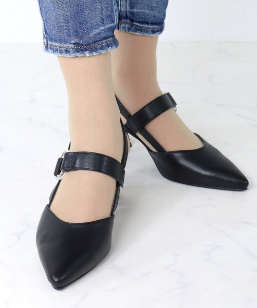 LibertyDoll(リバティードール)の「Liberty doll / ポインテッドトゥ クリアリングバックストラップ ミュールパンプス (1157)(サンダル・レディース・ブラック/アイボリー/ブルー系その他/ベージュ/ホワイト/シルバー・LL/S/M/L)」の21枚目の写真