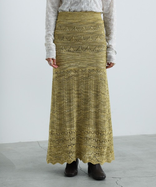 select MOCA(セレクトモカ)の「2021 AW ランダム編みニットタイトスカート(スカート・レディース・ネイビー/グレー/ライトグリーン・FREE)」の22枚目の写真