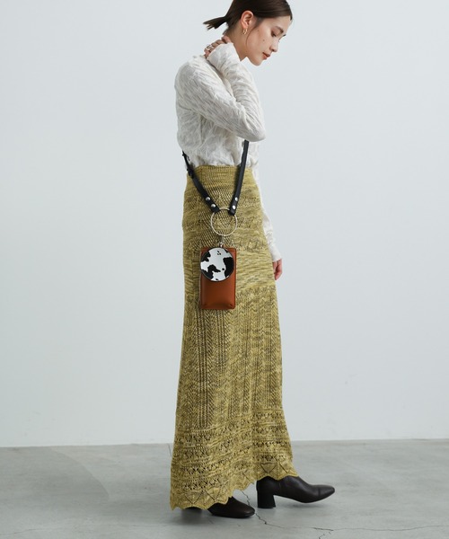 select MOCA(セレクトモカ)の「2021 AW ランダム編みニットタイトスカート(スカート・レディース・ネイビー/グレー/ライトグリーン・FREE)」の16枚目の写真