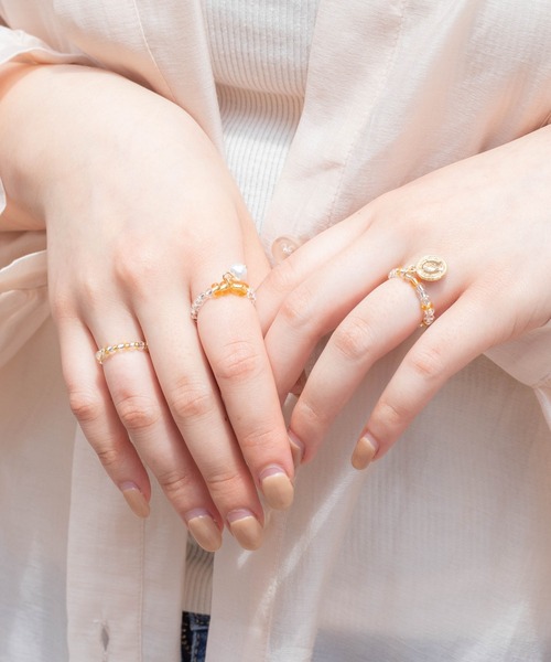 WEGO（ウィゴー）の「WEGO /【3点セット】ビーズモチーフリング（リング・レディース・その他4/その他3/その他1/その他2・FREE）」の2枚目の写真