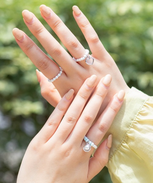 WEGO（ウィゴー）の「WEGO /【3点セット】ビーズモチーフリング（リング・レディース・その他4/その他3/その他1/その他2・FREE）」の3枚目の写真