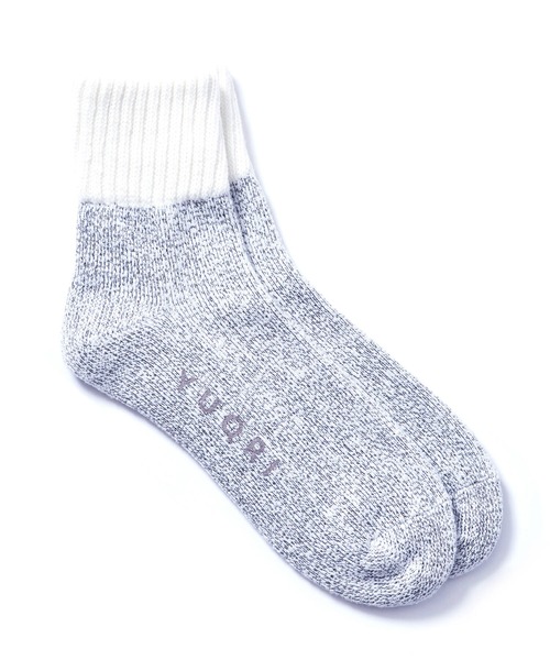 YUQRI(ユクリ)の「【YUQRI】comfy pile double rib(ソックス/靴下・メンズ・ホワイト/ブラック/グレー・25-27CM/22-24cm)」の3枚目の写真