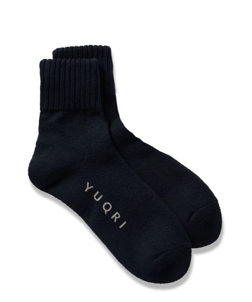 YUQRI(ユクリ)の「【YUQRI】comfy pile double rib(ソックス/靴下・メンズ・ホワイト/ブラック/グレー・25-27CM/22-24cm)」の2枚目の写真
