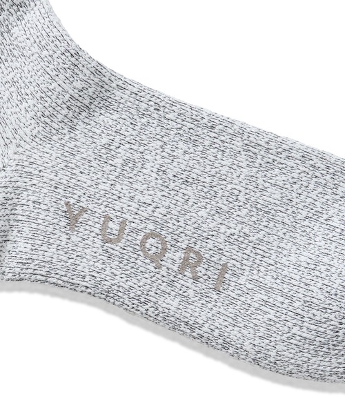 YUQRI(ユクリ)の「【YUQRI】comfy pile double rib(ソックス/靴下・メンズ・ホワイト/ブラック/グレー・25-27CM/22-24cm)」の5枚目の写真