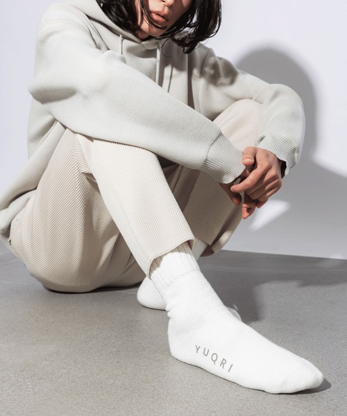 YUQRI(ユクリ)の「【YUQRI】comfy pile double rib(ソックス/靴下・メンズ・ホワイト/ブラック/グレー・25-27CM/22-24cm)」の13枚目の写真