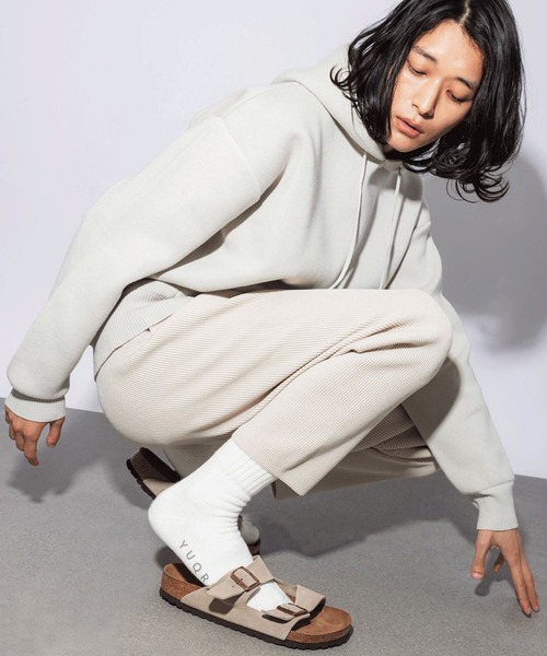 YUQRI(ユクリ)の「【YUQRI】comfy pile double rib(ソックス/靴下・メンズ・ホワイト/ブラック/グレー・25-27CM/22-24cm)」の12枚目の写真