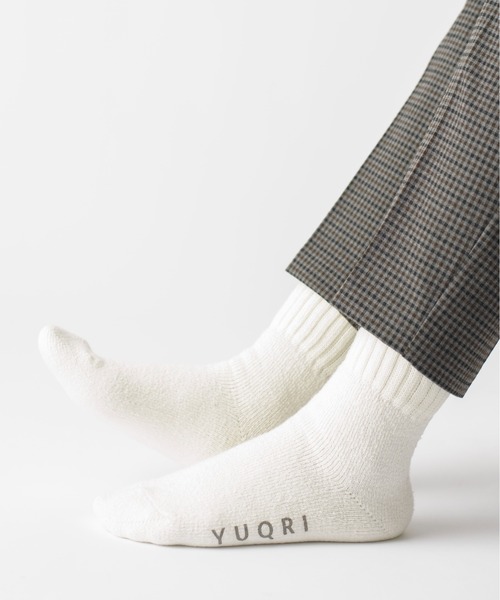YUQRI(ユクリ)の「【YUQRI】comfy pile double rib(ソックス/靴下・メンズ・ホワイト/ブラック/グレー・25-27CM/22-24cm)」の22枚目の写真