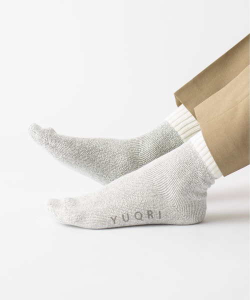 YUQRI(ユクリ)の「【YUQRI】comfy pile double rib(ソックス/靴下・メンズ・ホワイト/ブラック/グレー・25-27CM/22-24cm)」の21枚目の写真