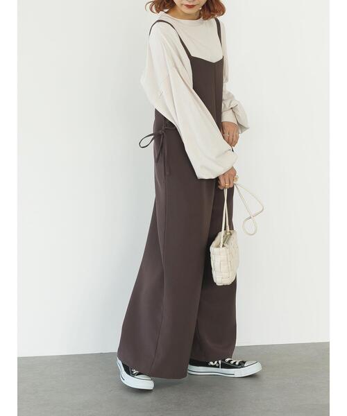 SLURR(スラ―)の「サイドレースアップサロペット(サロペット/オーバーオール・レディース・ブラック/チョコ/その他8・FREE)」の16枚目の写真