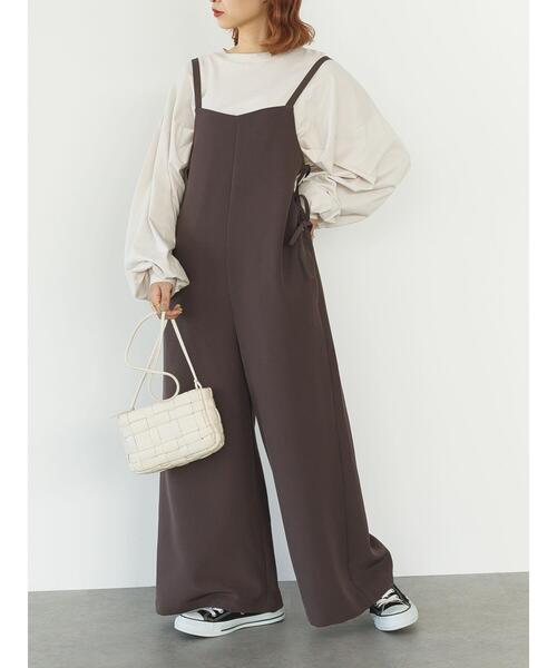 SLURR(スラ―)の「サイドレースアップサロペット(サロペット/オーバーオール・レディース・ブラック/チョコ/その他8・FREE)」の15枚目の写真