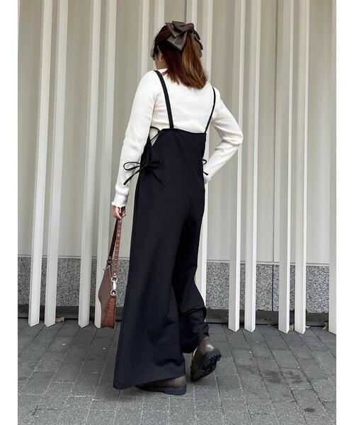 SLURR(スラ―)の「サイドレースアップサロペット(サロペット/オーバーオール・レディース・ブラック/チョコ/その他8・FREE)」の12枚目の写真