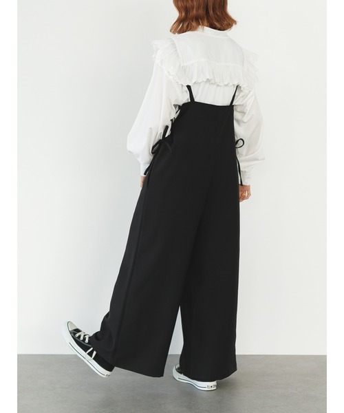 SLURR(スラ―)の「サイドレースアップサロペット(サロペット/オーバーオール・レディース・ブラック/チョコ/その他8・FREE)」の4枚目の写真