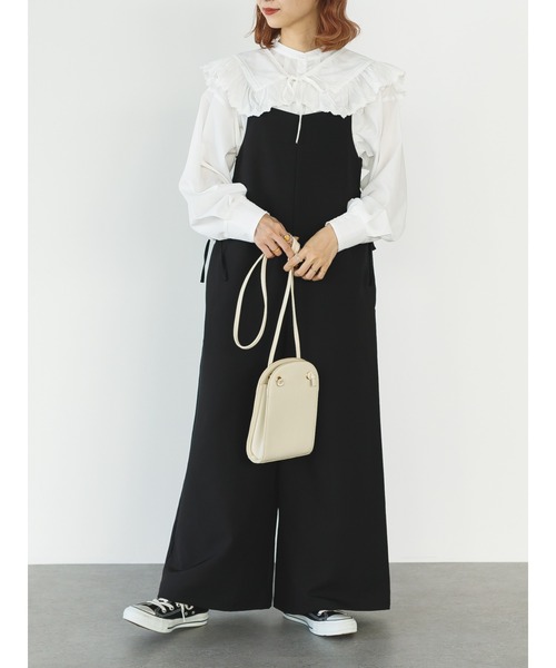 SLURR(スラ―)の「サイドレースアップサロペット(サロペット/オーバーオール・レディース・ブラック/チョコ/その他8・FREE)」の5枚目の写真