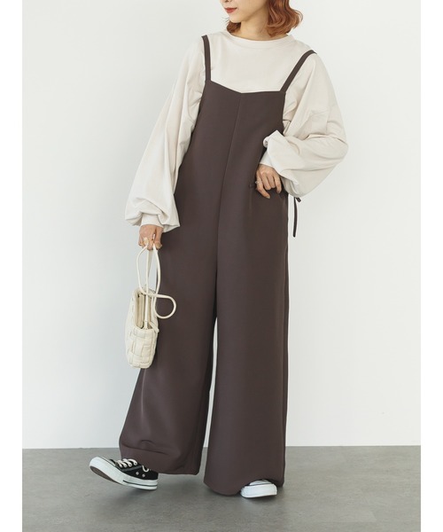 SLURR(スラ―)の「サイドレースアップサロペット(サロペット/オーバーオール・レディース・ブラック/チョコ/その他8・FREE)」の10枚目の写真