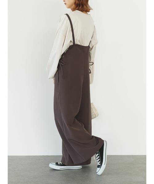 SLURR(スラ―)の「サイドレースアップサロペット(サロペット/オーバーオール・レディース・ブラック/チョコ/その他8・FREE)」の11枚目の写真