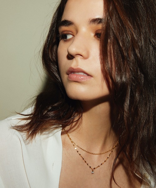 CENE（セネ）の「【CENE】セネ/[ゴールド]ペタルジルコニアネックレス（ネックレス・レディース・ゴールド・FREE）」の5枚目の写真