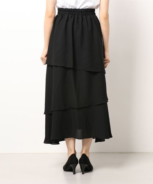 RETRO GIRL（レトロガール）の「アソート柄ティアードスカート（スカート・レディース・ブラック/ベージュ/ホワイト系その他/オレンジ・FREE）」の21枚目の写真