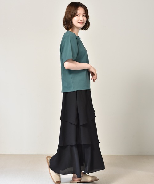 RETRO GIRL（レトロガール）の「アソート柄ティアードスカート（スカート・レディース・ブラック/ベージュ/ホワイト系その他/オレンジ・FREE）」の11枚目の写真