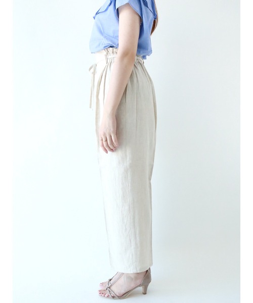 Te chichi（テチチ）の「レーヨンリネンイージーワイドパンツ（その他パンツ・レディース・ベージュ/ネイビー/ブラウン・ﾌﾘ-）」の9枚目の写真