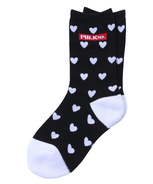 MILKFED.(ミルクフェド)の「BAR AND HEART PATTERN SOCKS SET(ソックス/靴下・レディース・アッシュ/レッド/ライトパープル/ブラック・ONE SIZE)」の11枚目の写真