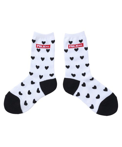 MILKFED.(ミルクフェド)の「BAR AND HEART PATTERN SOCKS SET(ソックス/靴下・レディース・アッシュ/レッド/ライトパープル/ブラック・ONE SIZE)」の13枚目の写真