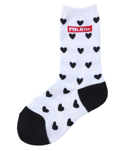 MILKFED.(ミルクフェド)の「BAR AND HEART PATTERN SOCKS SET(ソックス/靴下・レディース・アッシュ/レッド/ライトパープル/ブラック・ONE SIZE)」の14枚目の写真