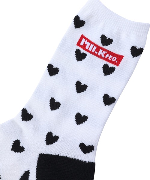 MILKFED.(ミルクフェド)の「BAR AND HEART PATTERN SOCKS SET(ソックス/靴下・レディース・アッシュ/レッド/ライトパープル/ブラック・ONE SIZE)」の15枚目の写真