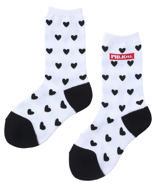 MILKFED.(ミルクフェド)の「BAR AND HEART PATTERN SOCKS SET(ソックス/靴下・レディース・アッシュ/レッド/ライトパープル/ブラック・ONE SIZE)」の17枚目の写真
