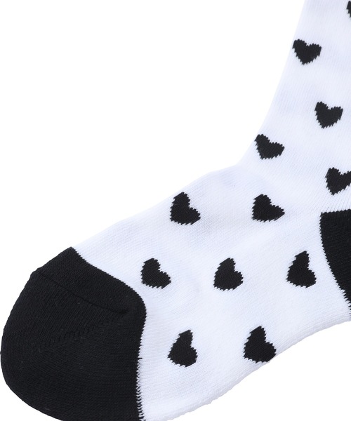 MILKFED.(ミルクフェド)の「BAR AND HEART PATTERN SOCKS SET(ソックス/靴下・レディース・アッシュ/レッド/ライトパープル/ブラック・ONE SIZE)」の18枚目の写真