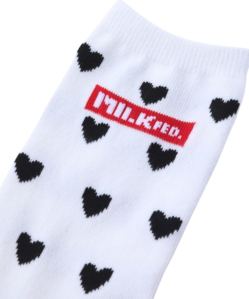 MILKFED.(ミルクフェド)の「BAR AND HEART PATTERN SOCKS SET(ソックス/靴下・レディース・アッシュ/レッド/ライトパープル/ブラック・ONE SIZE)」の20枚目の写真