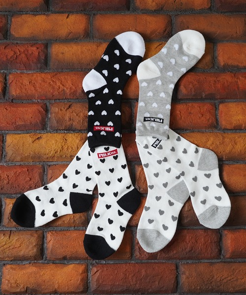 MILKFED.(ミルクフェド)の「BAR AND HEART PATTERN SOCKS SET(ソックス/靴下・レディース・アッシュ/レッド/ライトパープル/ブラック・ONE SIZE)」の21枚目の写真