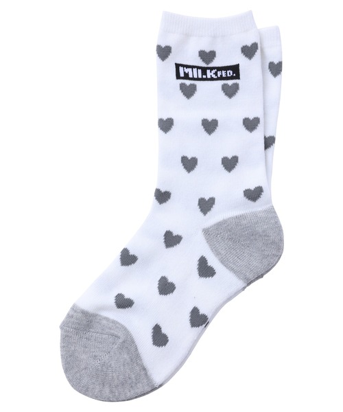 MILKFED.(ミルクフェド)の「BAR AND HEART PATTERN SOCKS SET(ソックス/靴下・レディース・アッシュ/レッド/ライトパープル/ブラック・ONE SIZE)」の9枚目の写真